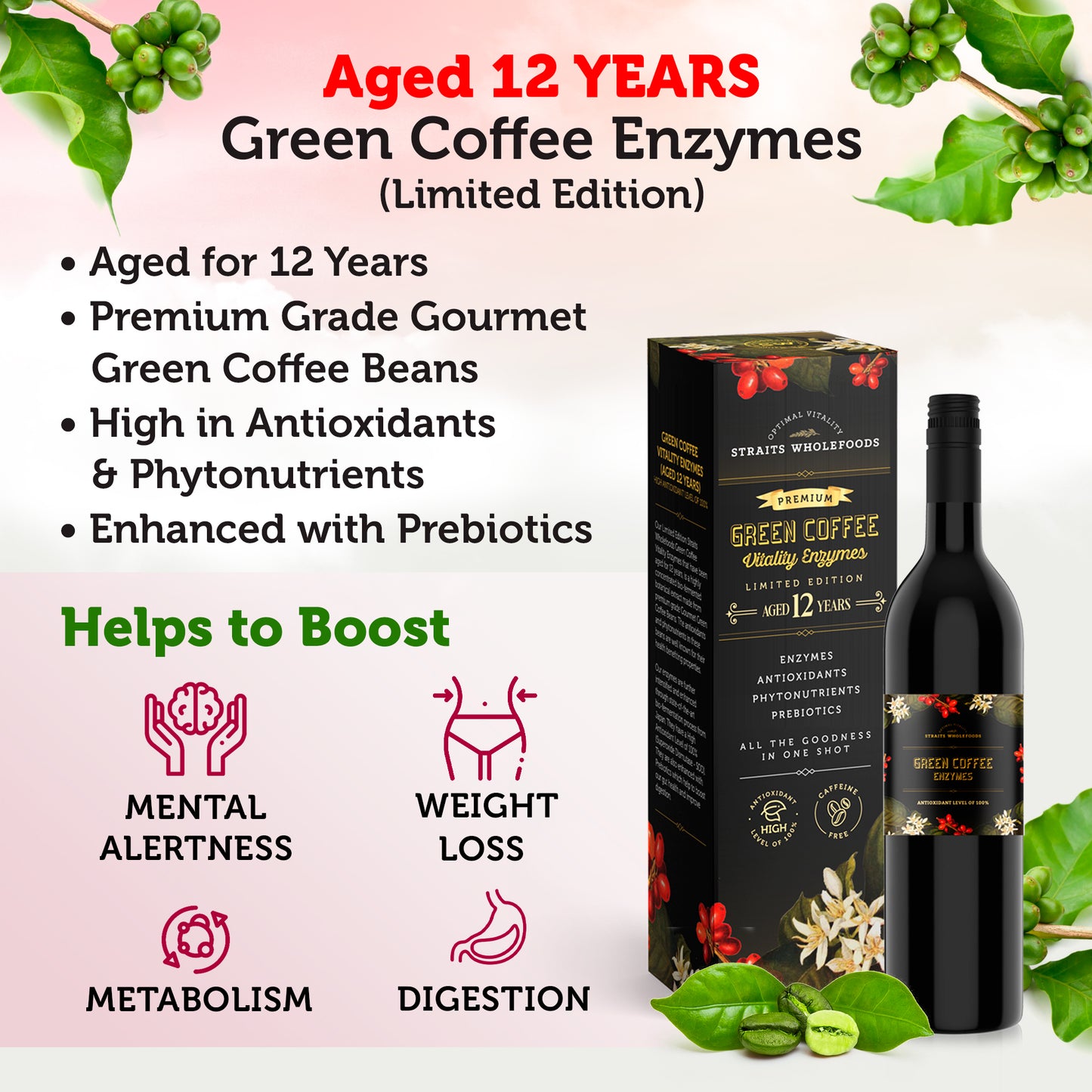 GREEN COFFEE VITALITY ENZYMES  (Limited Edition- Aged 12 years)