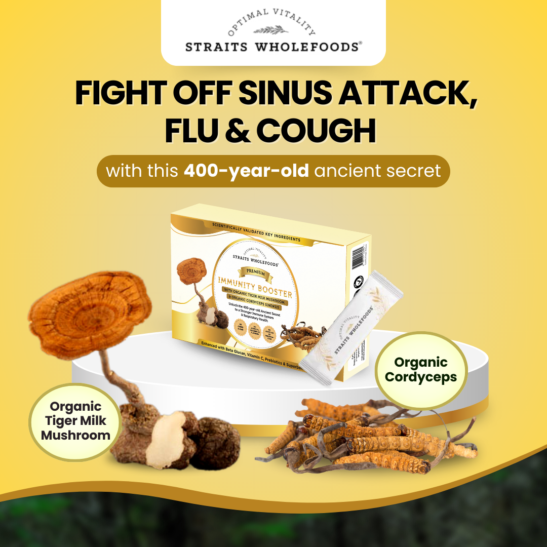 PREMIUM IMMUNITY BOOSTER (Organic Tiger Milk Mushroom & Cordyceps)