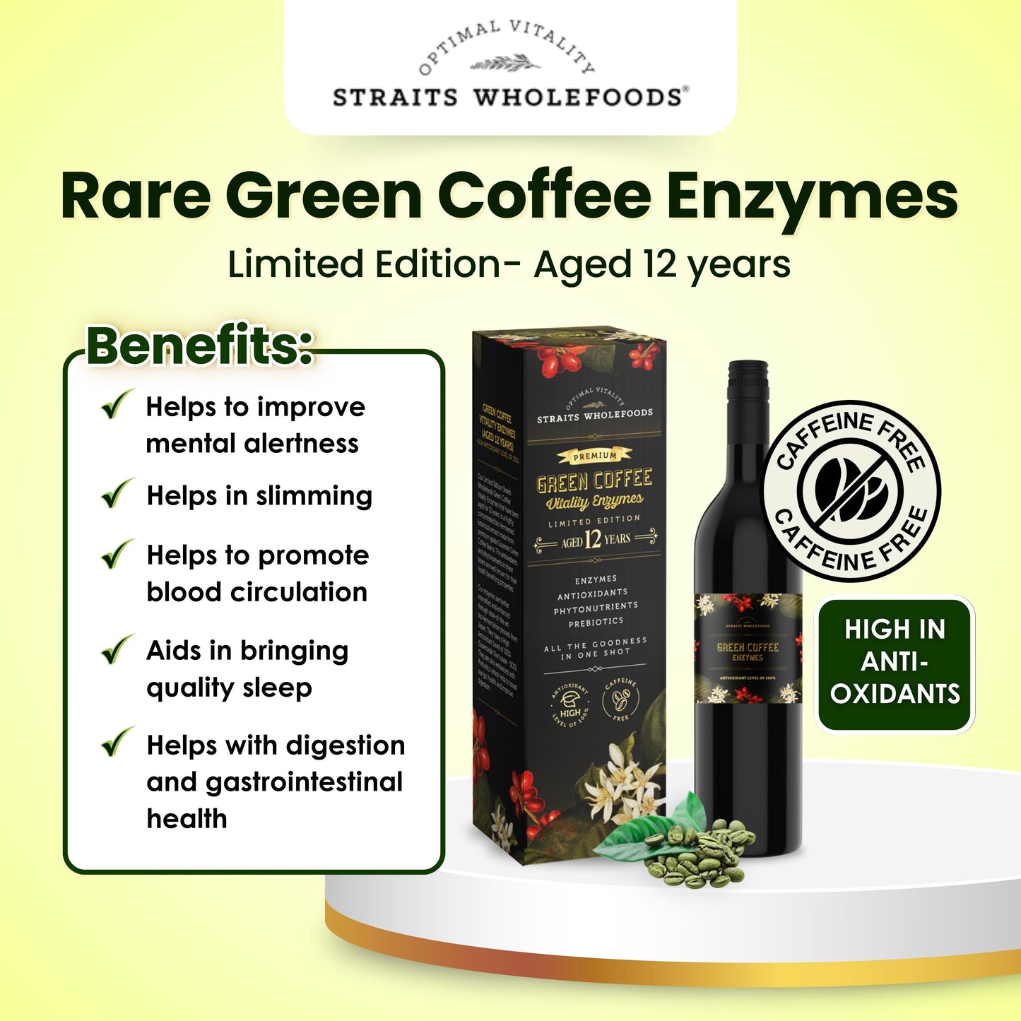 GREEN COFFEE VITALITY ENZYMES  (Limited Edition- Aged 12 years)