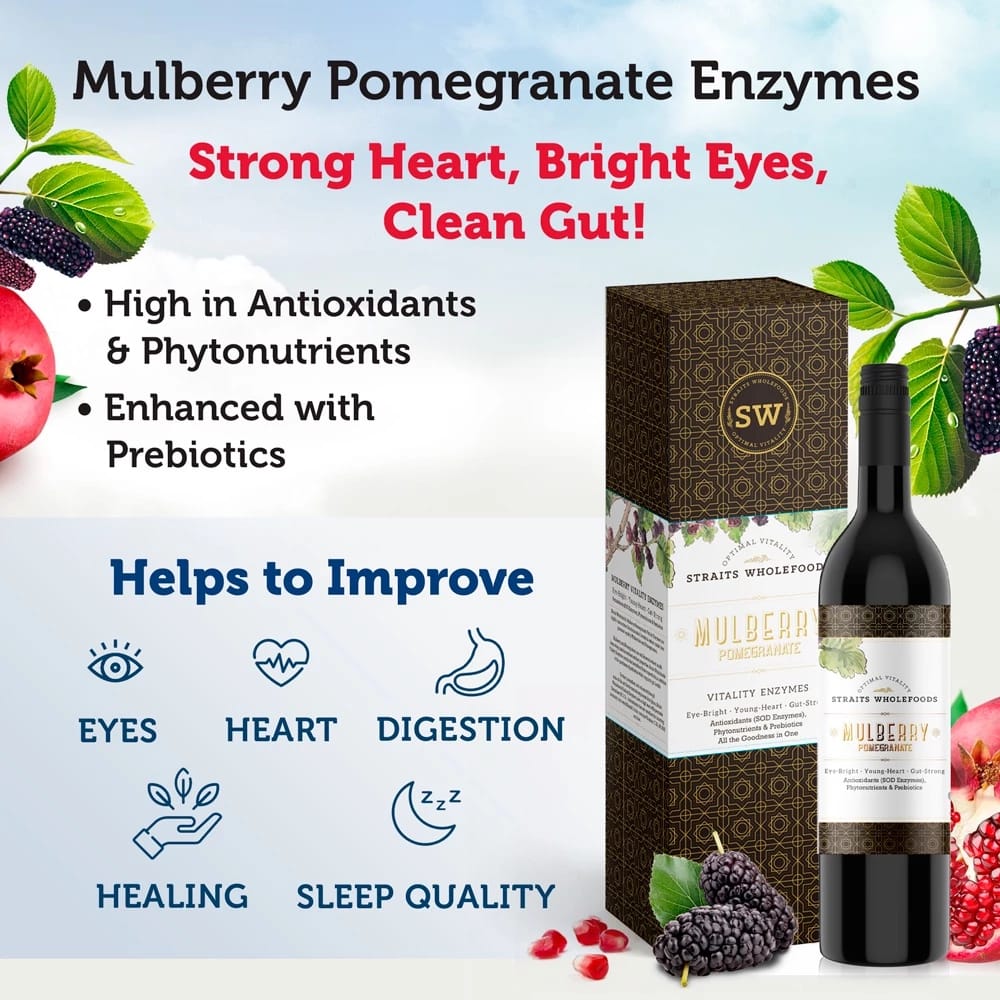MULBERRY POMEGRANATE VITALITY ENZYMES (5x50ml)