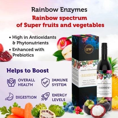 RAINBOW VITALITY ENZYMES - Super Fruits & Vegetables (5x50ml)