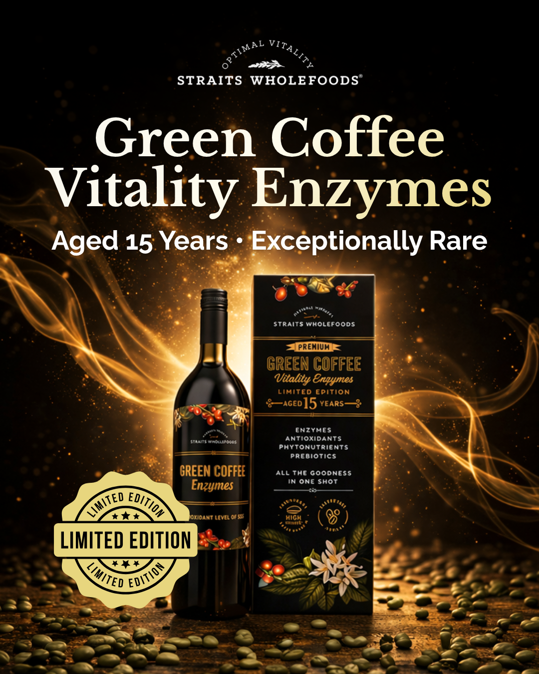 GREEN COFFEE VITALITY ENZYMES  (Limited Edition- Aged 15 years)