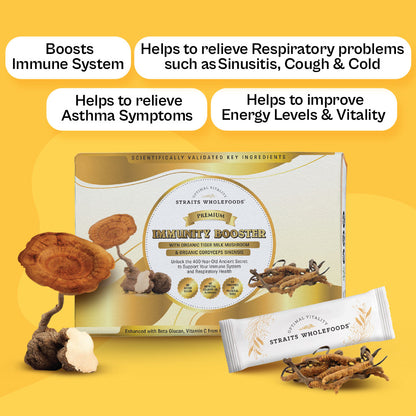 PREMIUM IMMUNITY BOOSTER (Organic Tiger Milk Mushroom & Cordyceps)